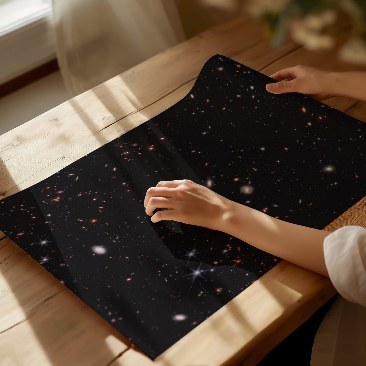 Hundreds of Small Galaxies Against the Black Background of Space