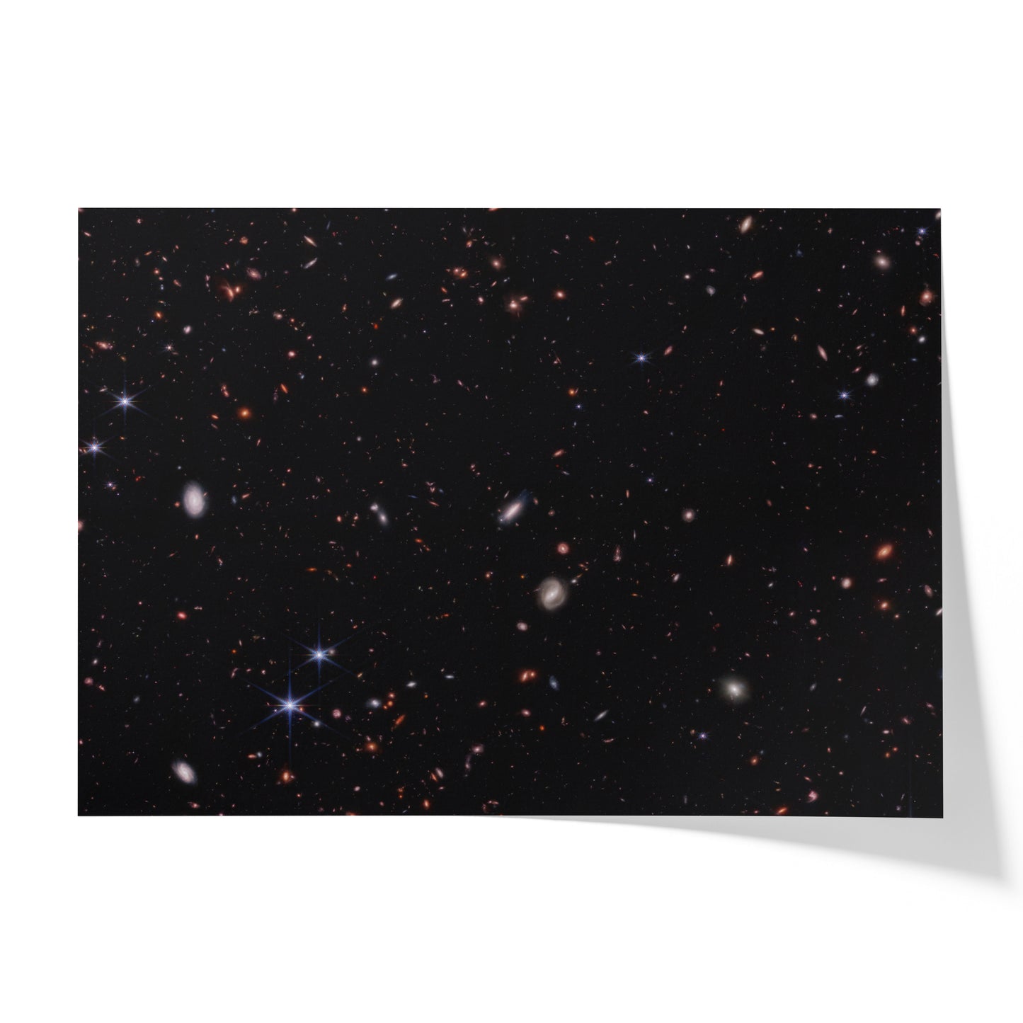 Hundreds of Small Galaxies Against the Black Background of Space