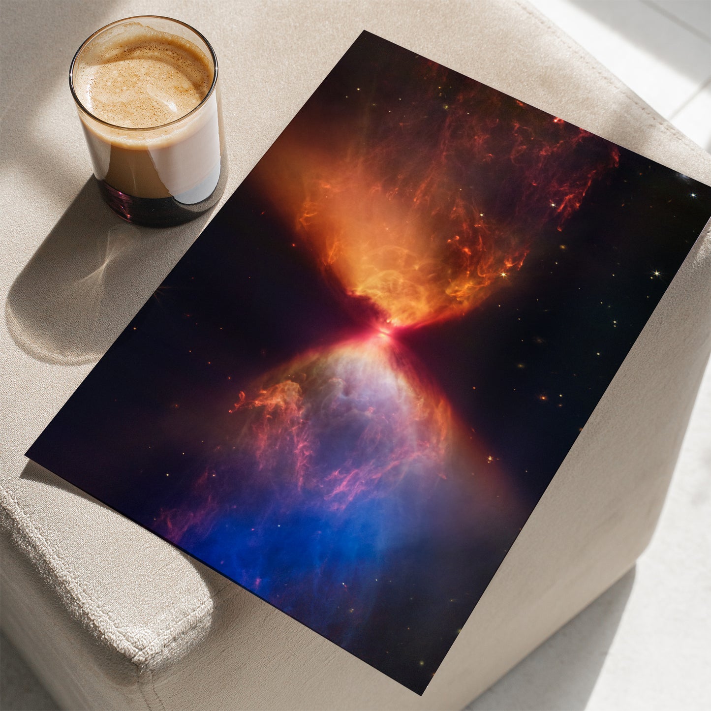 Fiery Hourglass Shaping a New Star