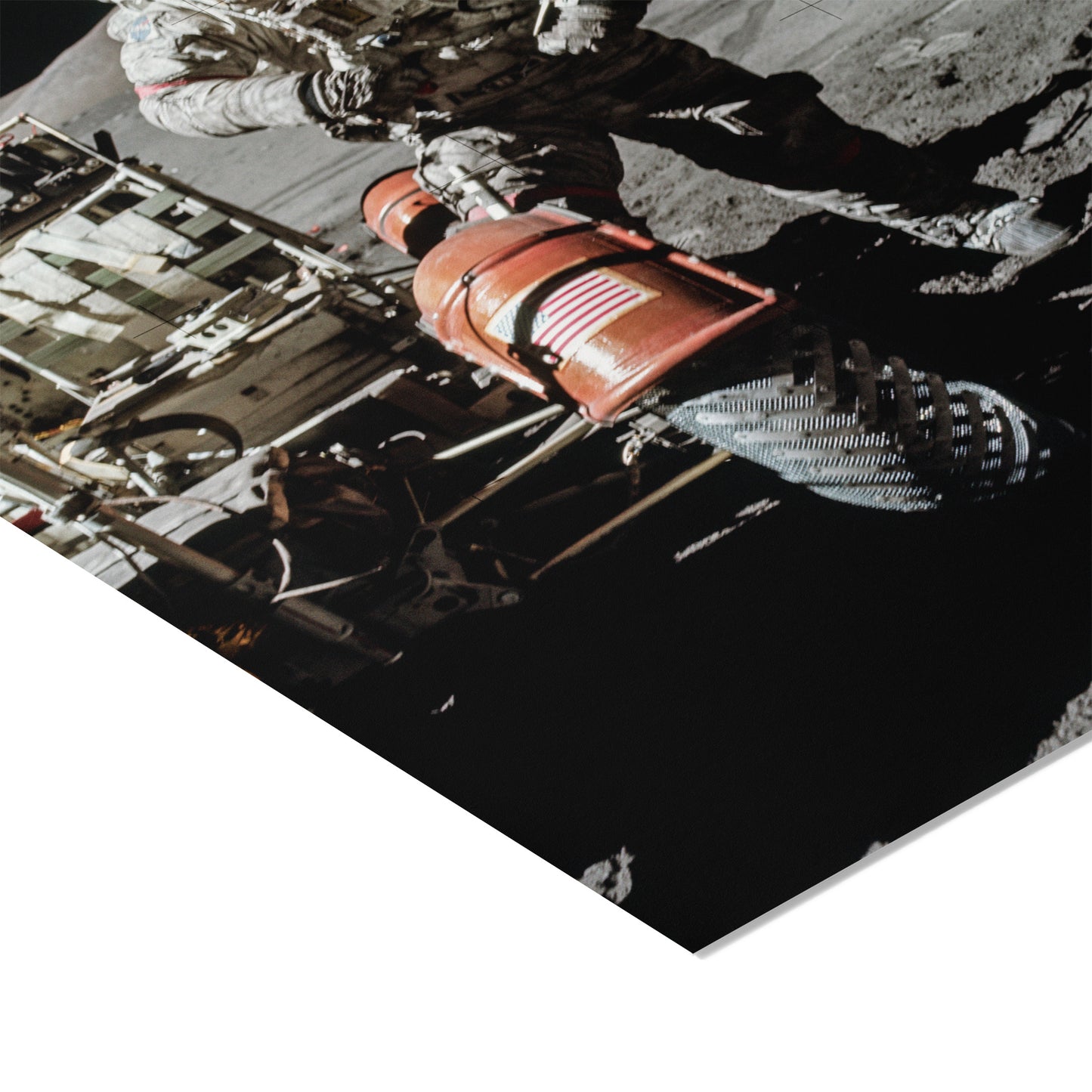 Astronaut Eugene Cernan Beside Lunar Roving Vehicle During EVA