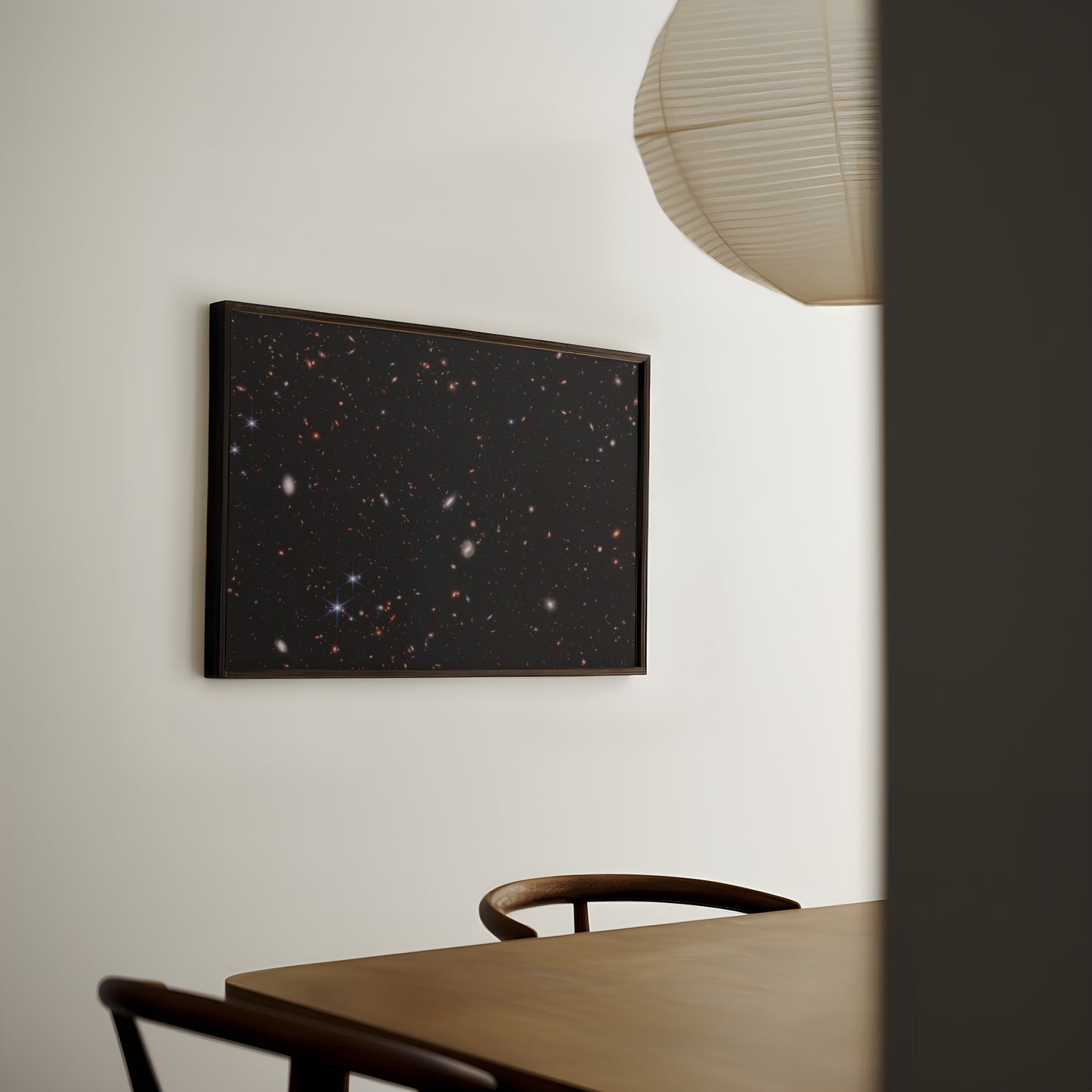 Hundreds of Small Galaxies Against the Black Background of Space
