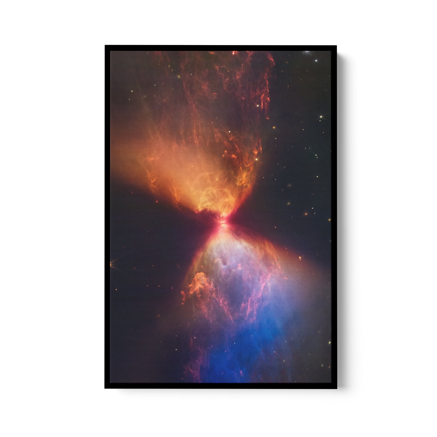 Fiery Hourglass Shaping a New Star