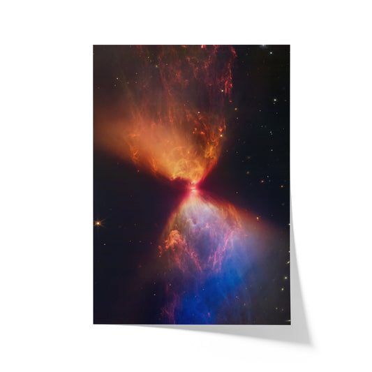 Fiery Hourglass Shaping a New Star